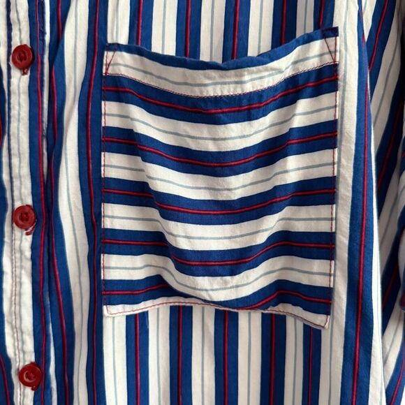 Lularoe Women’s blue and red stripe Amy top - Picture 4 of 11